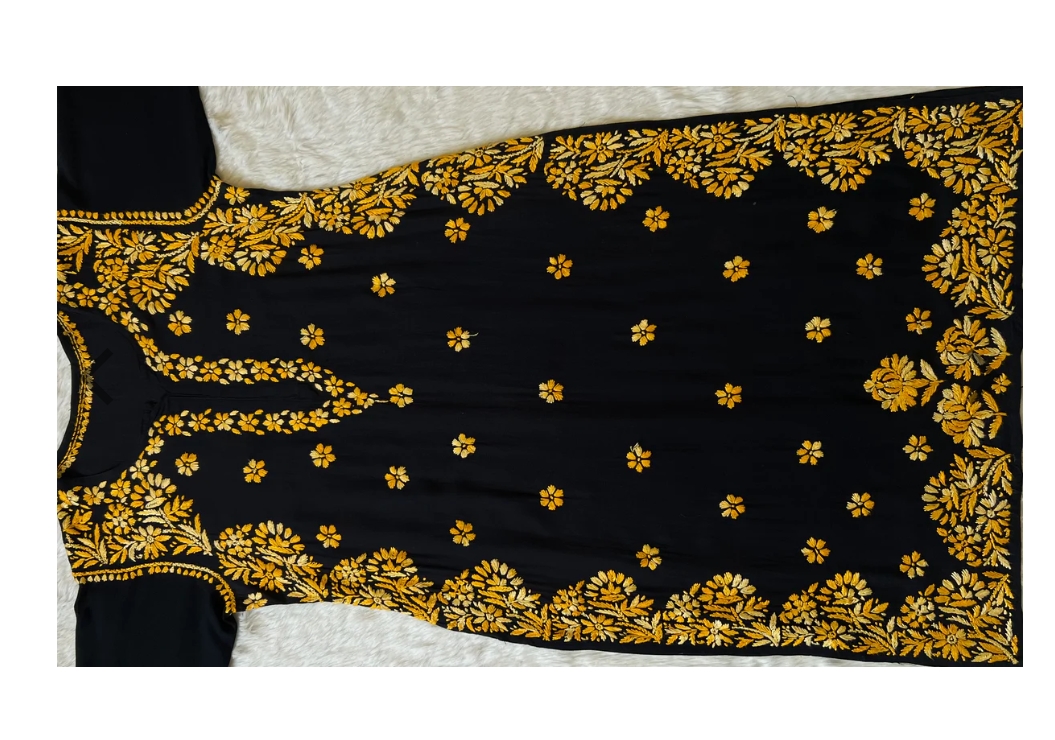RAYON Chikankari Long Kurta