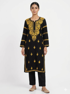 RAYON Chikankari Long Kurta