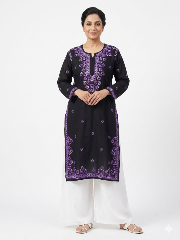 Rayon Colour Thread CHikankari Kurta