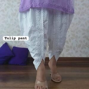 Cotton Chikankari Tulip Pant