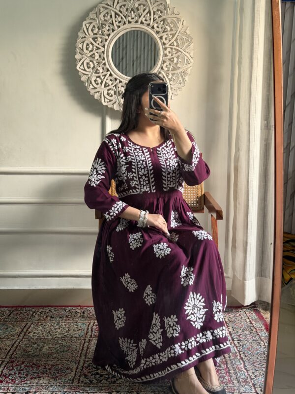 HUMA Chikanakri Rayon Long Gown