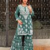 EID SPECIAL Rayon Chikankari Gharara Set