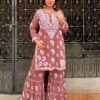 EID SPECIAL Rayon Chikankari Gharara Set