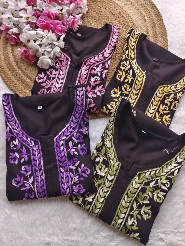 Rayon Colour Thread CHikankari Kurta