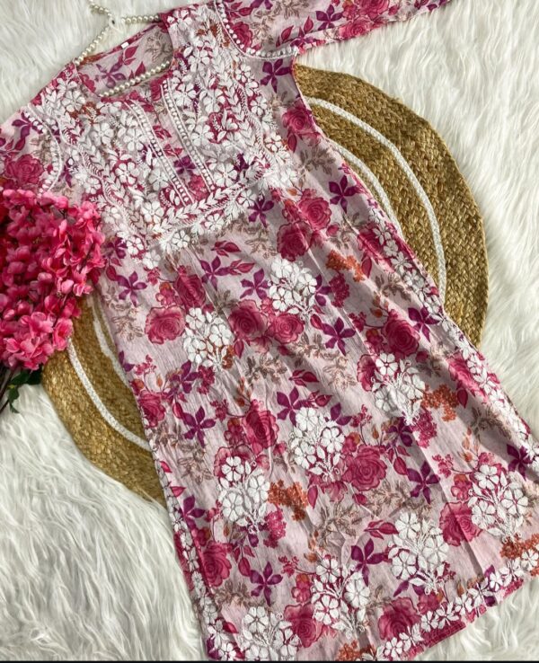 HUMA Mul Mul Chikanakri Kurta