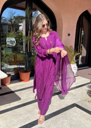 Rayon Mukaish Work Chikankari Kurta