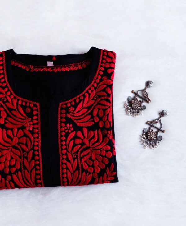 RAYON Chikankari Long Kurta