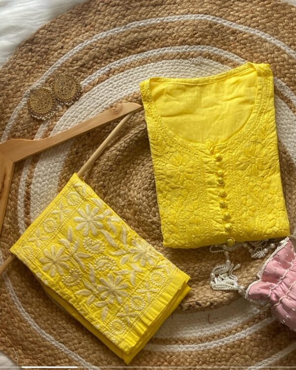 SUMMER SPECIAL Dobby Cotton Chikanakri Kurta Set