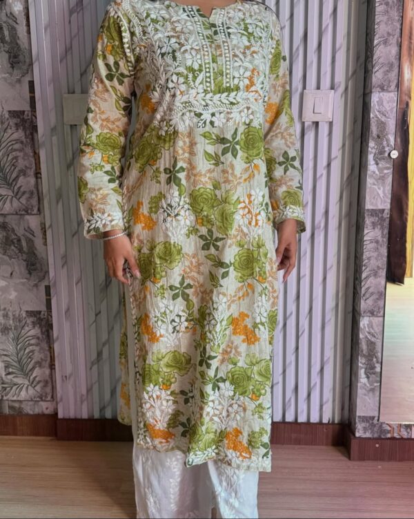 HUMA Mul Mul Chikanakri Kurta